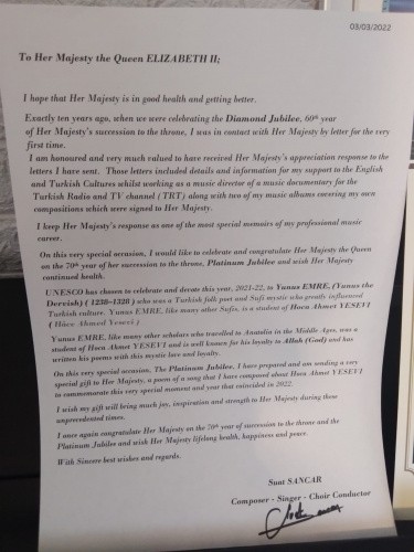 Suat Sancar'a Krali&ccedil;eden mektup var