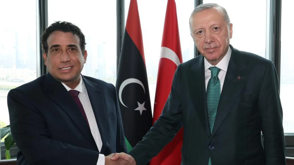 Cumhurbaşkanı Erdoğan, Libya Başkanlık Konseyi Başkanı Menfi ile g&ouml;r&uuml;şt&uuml;