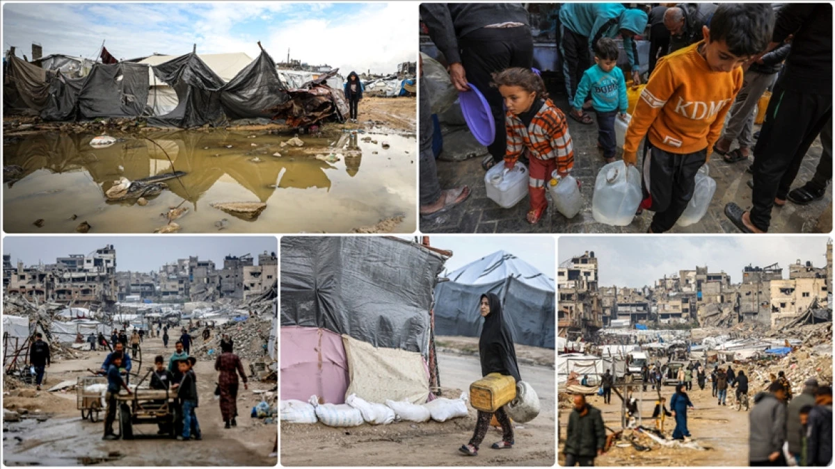 İsrail&rsquo;in hayatı ve altyapıyı fel&ccedil; ettiği Gazze Şeridi'nin y&uuml;zde 85&rsquo;i susuz