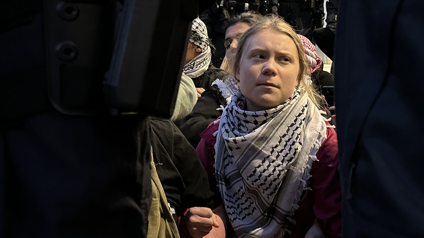 Thunberg, İsrail protestosu sırasında Danimarka'da gözaltına alındı